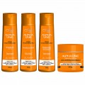 Alpha Line - Kit com 4 Produtos - Shampoo + Condicionador + Finalizador + Máscara - Linha Liso Extraordinário