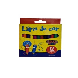Lpis De Cor - para Colorir - Pequeno/Mini Escolar - Caixa com 12 Unidades